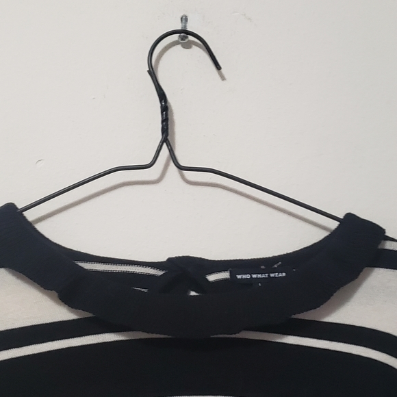 Who What Wear Black and White Stripes Sweater - Picture 4 of 10